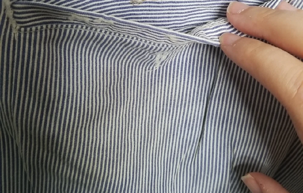 J. Crew Men's blue-white pinstripe pants size 33 X 32 EUC